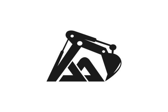 Letter AA Excavator Logo Design Illustration Logos Par billah200masum