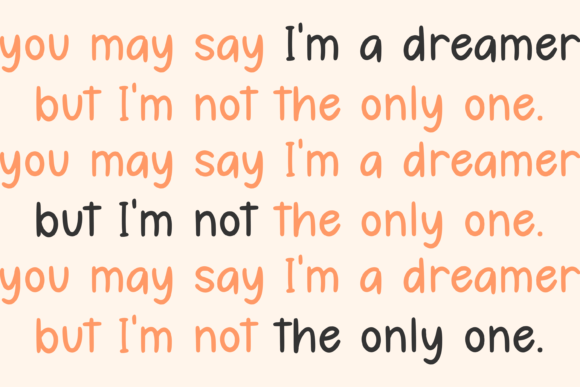 Monday Feelings Font PNG with transparent background - Preview 3