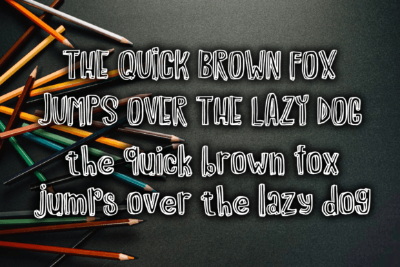 Pencil Kid Font PNG with transparent background - Preview 3