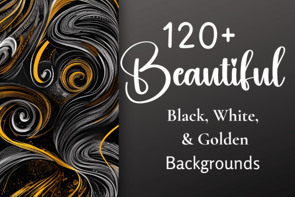 Assorted B&W / Golden Accent Art BGs