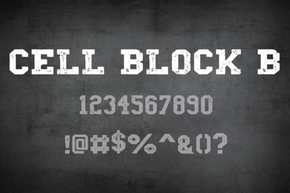 Cell Block B Font - Preview 3