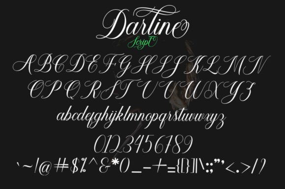 Darline Script Font PNG with transparent background - Preview 6