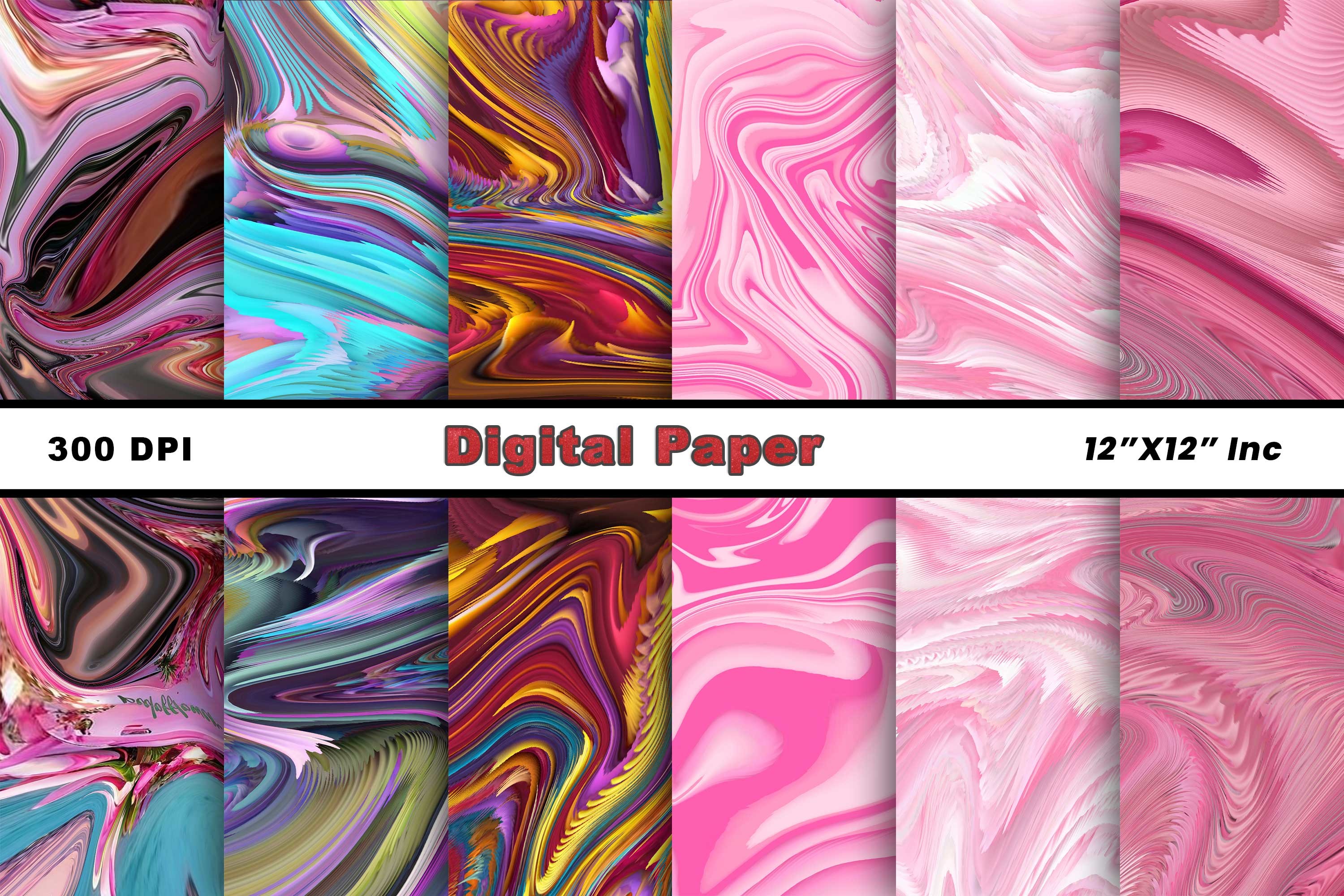 Marble Waves Acrylic Digital Paper Graphic by zohuraakter524 · Creative ...