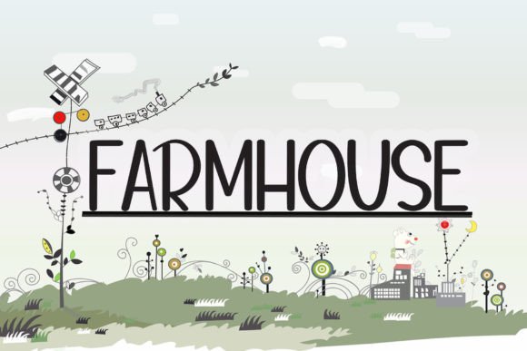Mini Garden Font PNG with transparent background - Preview 1