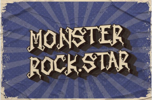 Rock Sevendie Font PNG with transparent background - Preview 3
