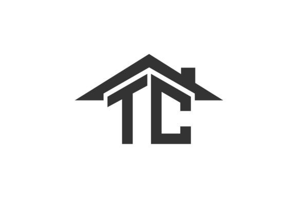 TC Letter Creative Home Shape Logo Grafica Loghi Di billah200masum