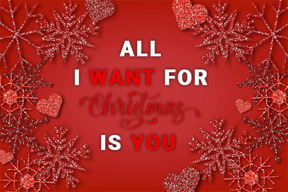 Christmas Maroon Font - Preview 3