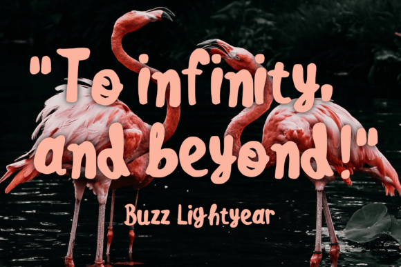 Cute Flamingo Font PNG with transparent background - Preview 1