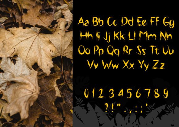Dried Leaves Font - Preview 1