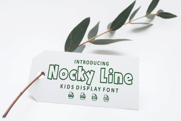 Nocky Line Font PNG with transparent background - Preview 4