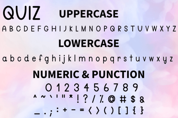Quiz Font PNG with transparent background - Preview 4