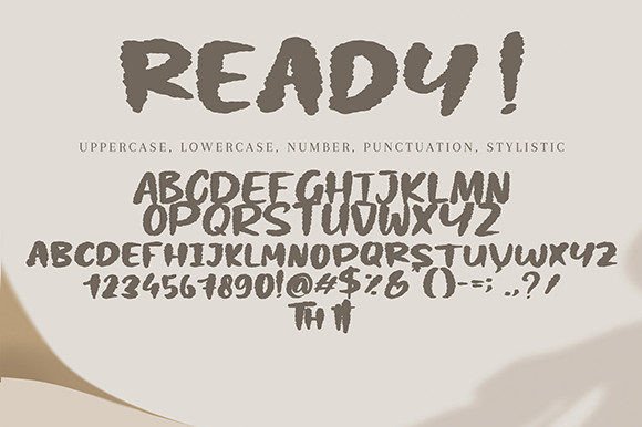 Ready Font PNG with transparent background - Preview 6