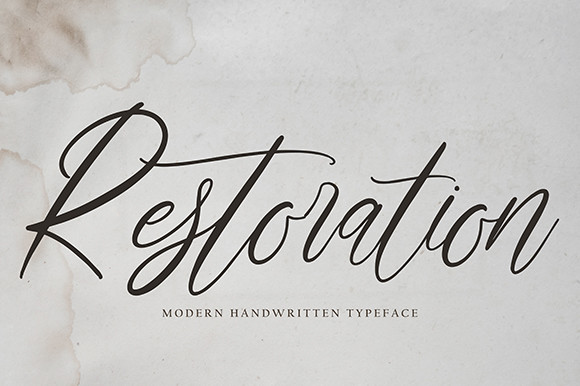 Restoration Font by Pineungtype & Missinklab · Creative Fabrica