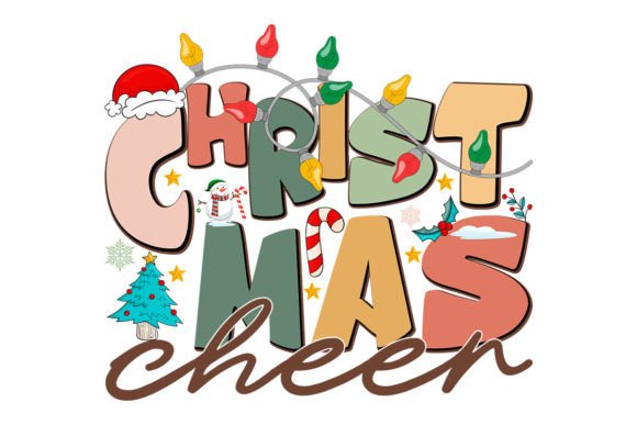 Retro Christmas Groovy T-shirt Design
