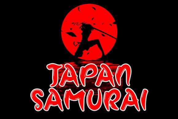 Samurai Shadow Font PNG with transparent background - Preview 3