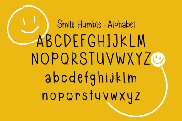 Smile Humble Font PNG with transparent background - Preview 2