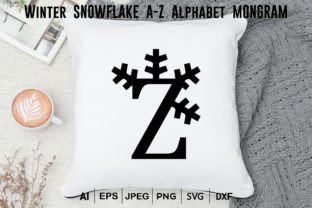 Snowflake a-Z Alphabet Monogram Svg Graphic by ART Fanatic · Creative ...