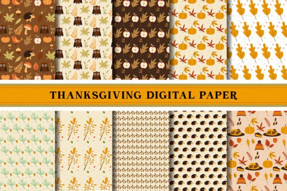 Fall Autumn Digital Paper Pattern Graphic by donalpack65 · Creative Fabrica
