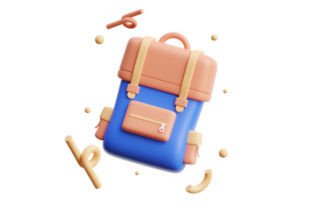 Travel Backpack 3D Icon Graphic by orenji studio · Creative Fabrica