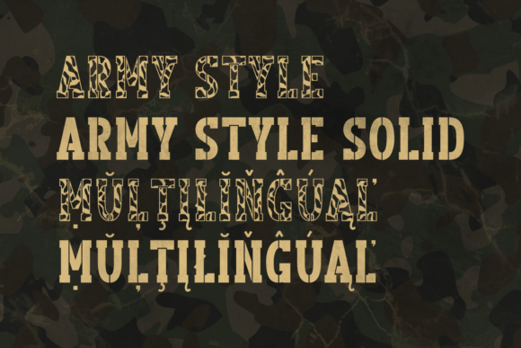 Army Style Font - Preview 5