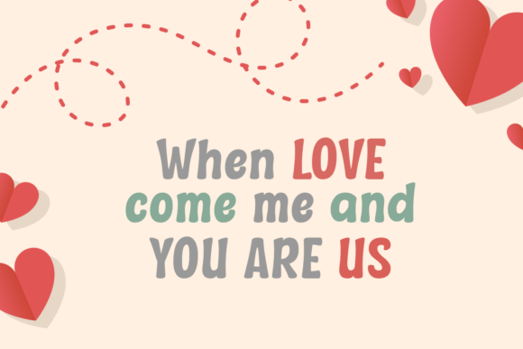 Hug Me Lovely Font - Preview 1