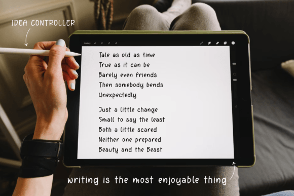 Kinderson Notes Font PNG with transparent background - Preview 1