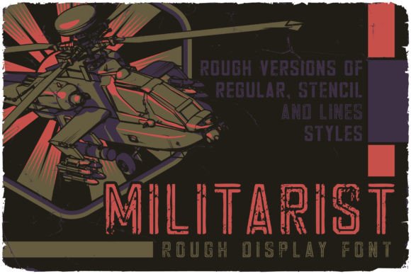 Militarist Font PNG with transparent background - Preview 2
