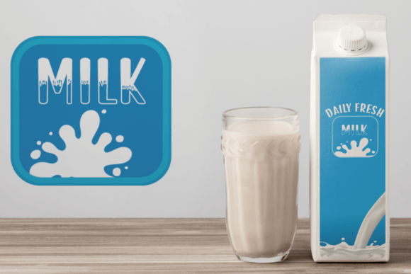 Organic Milk Font PNG with transparent background - Preview 1