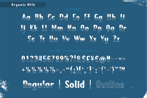 Organic Milk Font PNG with transparent background - Preview 5