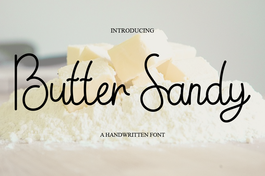 Butter Sandy Font by william jhordy · Creative Fabrica