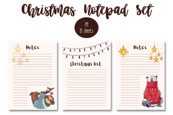 Christmas Notepad Set