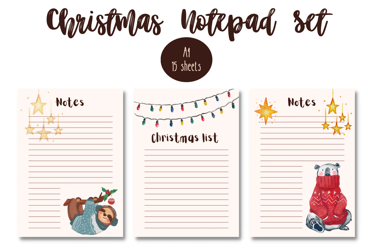 Christmas Notepad Set