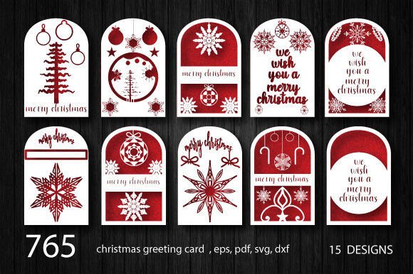 Christmas Greeting Card SVG Bundle 765