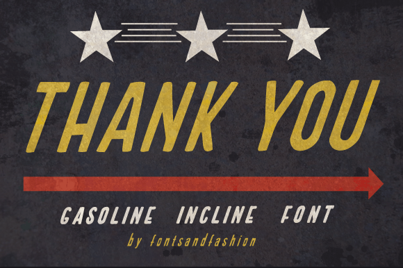 Gasoline Incline Font PNG with transparent background - Preview 4