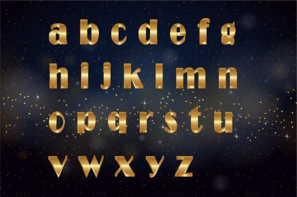 Golden Letters N.001 Font - Preview 2