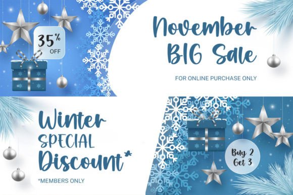 Awesome Snowflakes Font Font - Preview 3