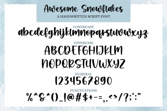Awesome Snowflakes Font Font - Preview 6