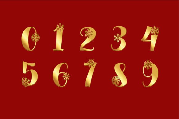 Christmas Snow Gold Font - Preview 3
