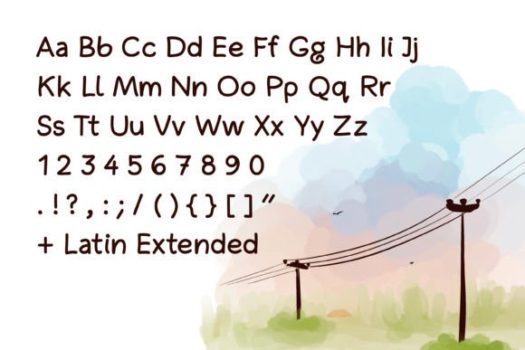 Kawaii Smile Font PNG with transparent background - Preview 1