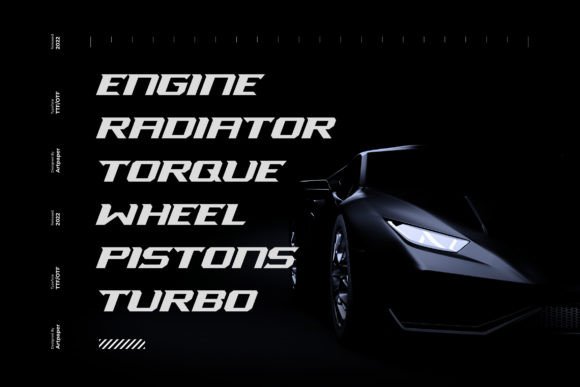 Power Torque Font PNG with transparent background - Preview 2