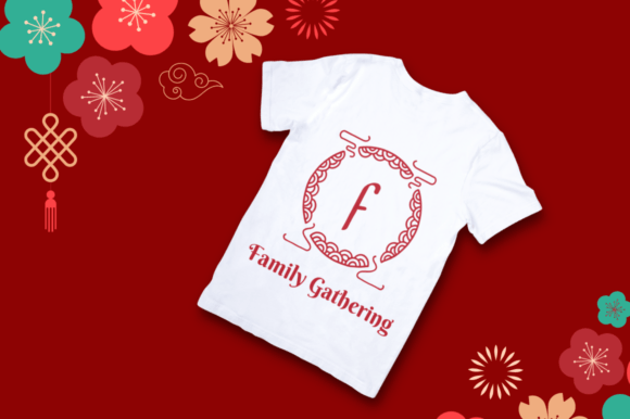 Shion Chinese Monogram Font PNG with transparent background - Preview 2