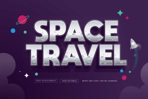 Space Travel Text Effect Editable Graphic Graphic Templates By nandaradhurii16