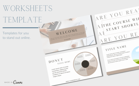 70-page Canva webinar presentation slides for courses and masterclasses