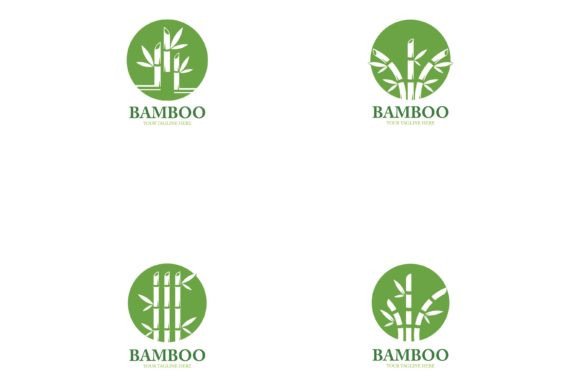 Bamboo Icon Spa Logo Design Vector