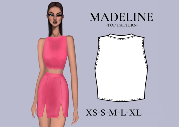 Crop Top PDF Women Basic Top Sewing