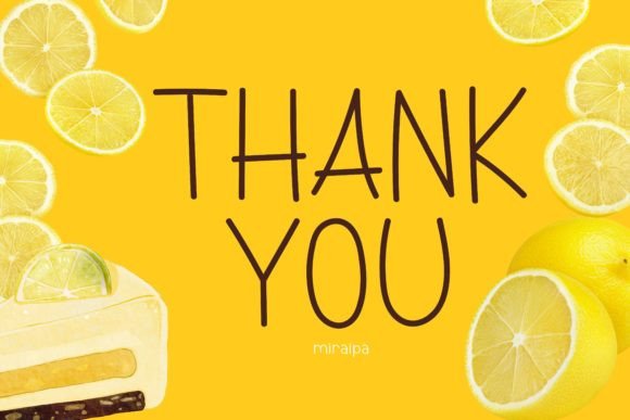 Lemon Cheesecake Font PNG with transparent background - Preview 4