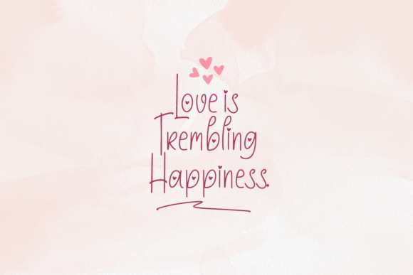 Love String Font PNG with transparent background - Preview 1
