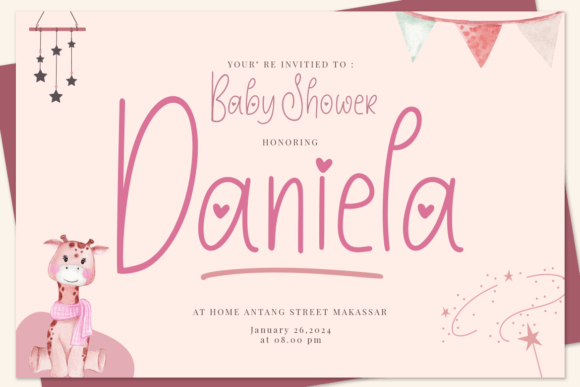 Love String Font PNG with transparent background - Preview 2