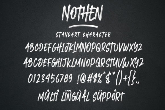 Nothen Font PNG with transparent background - Preview 2
