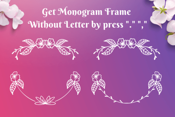 Sarimin Monogram Font PNG with transparent background - Preview 3